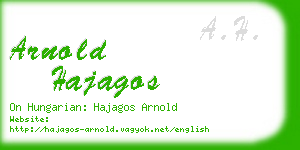 arnold hajagos business card